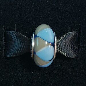 Authentic Retired Pandora Captivating Blue Murano Glass Bead - 790637